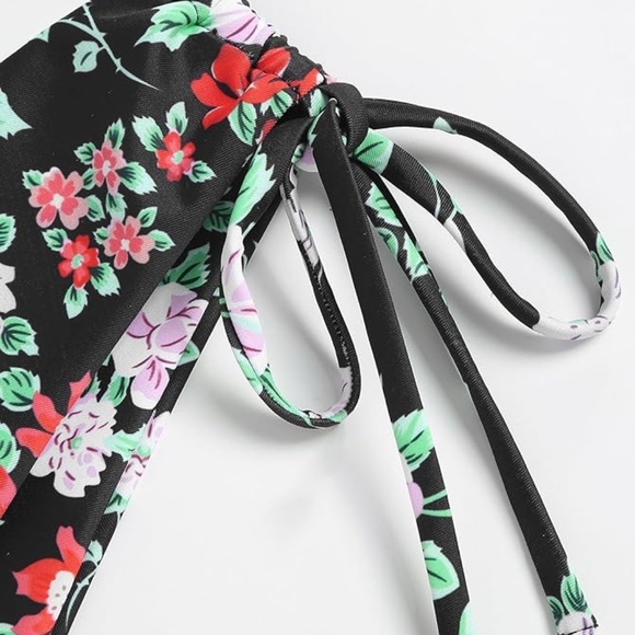 ZAFUL Women 2 Piece Swimsuits Spaghetti Strap Brazilian Bikini Lace Up Swimsuit - Picture 5 of 6